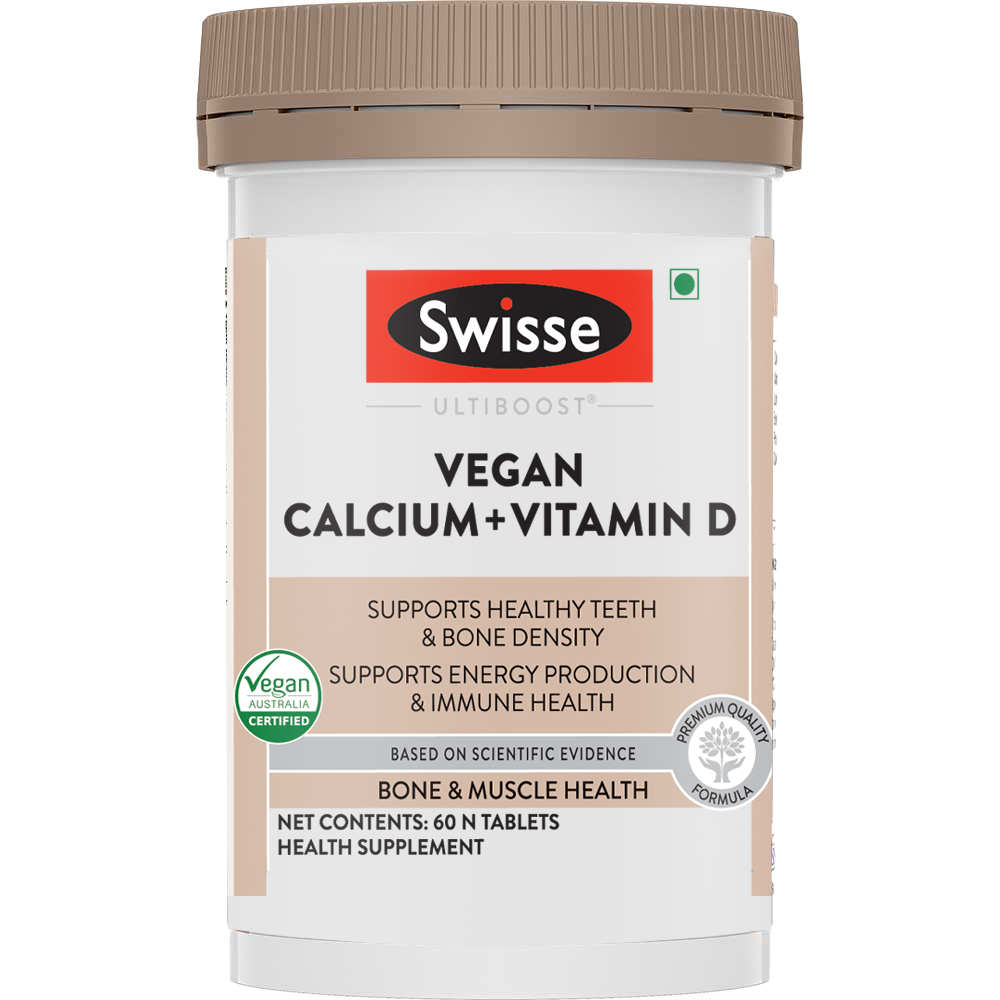 Swisse Vegan Calcium & Vitamin D - 60 Tablets
